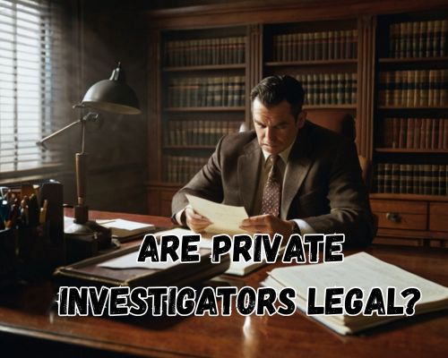 An investigator signs documents under a desk lamp.